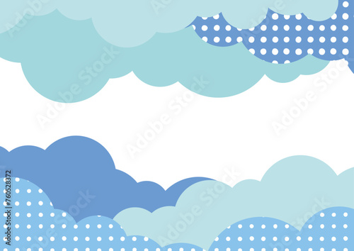 メルヘン　雲　青　模様
