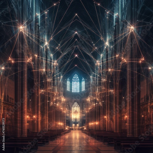 Gothic cathedrals serving as quantum computing hubs  powered by cosmic rays