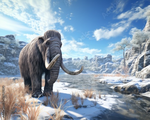 Ice Age survival simulation using VR  featuring mammoths and hunter-gatherers