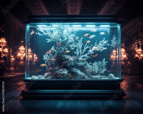Nanotechnology resurrecting extinct marine life for Neo-Classical aquarium displays photo