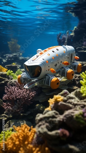 Robotics aiding in the restoration of coral reefs, with designs inspired by underwater archaeology finds