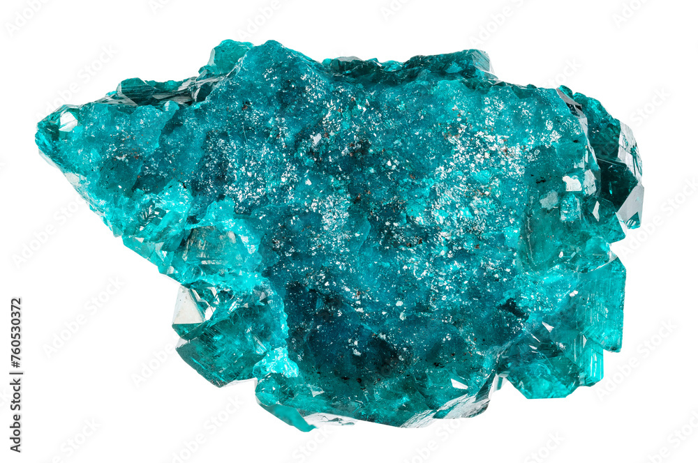specimen of natural raw dioptase mineral cutout specimen of natural raw dioptase mineral cutout