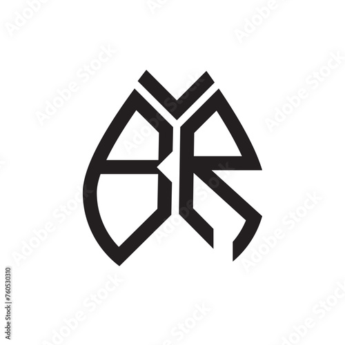 BR letter logo design.BR creative initial BR letter logo design . BR creative initials letter logo concept.