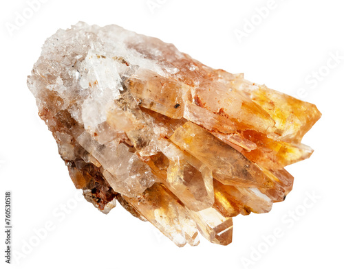 specimen of natural raw creedite mineral cutout photo