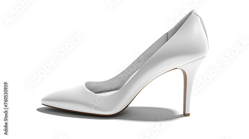 white women's classic heel shoes. generative ai 