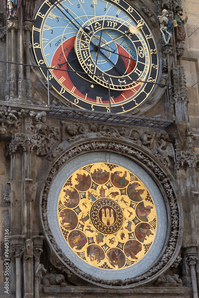 Astronomical clock in Prague, Czech republic.