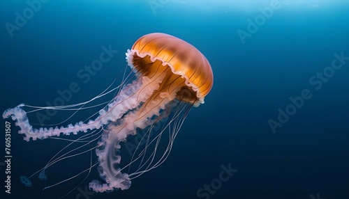 A Jellyfish With Tentacles That Dance With The Cur © Manha