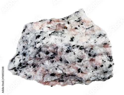 raw miaskite with pink cancrinite rock cutout photo