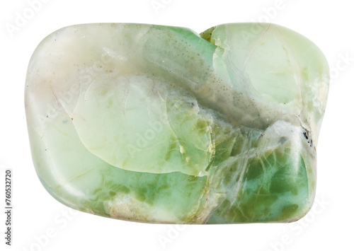 natural polished green opalite mineral cutout