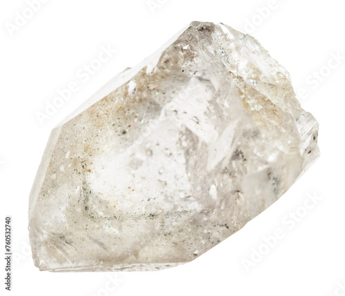 natural rough clear quartz crystal cutout