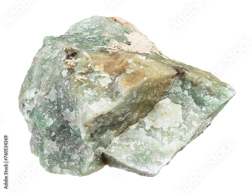 specimen of natural raw rodingite rock cutout photo