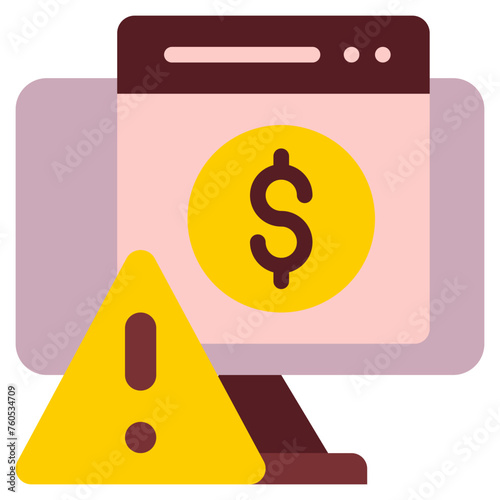 money scam phishing cyber security flat style