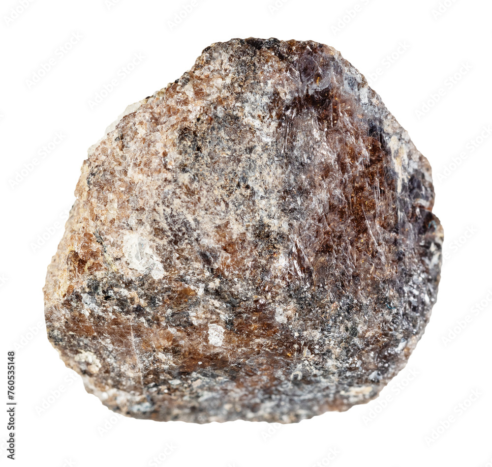 Obraz premium specimen of natural rough titanite mineral cutout