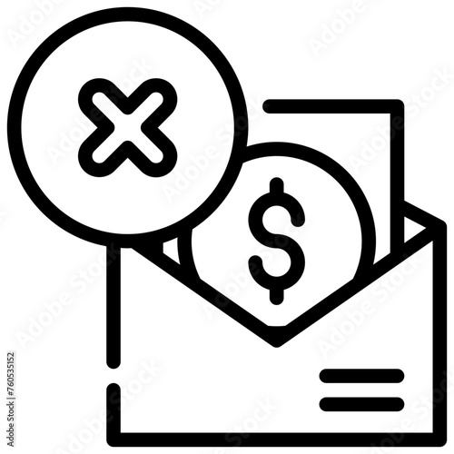 message envelope scam phishing hacker simple line