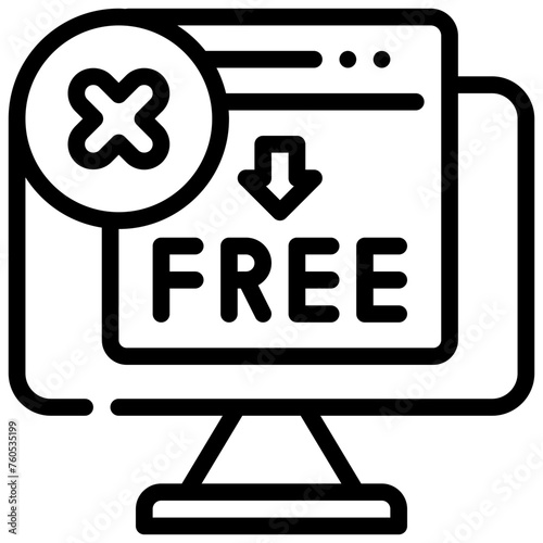 scam phishing cyber security hacker simple line