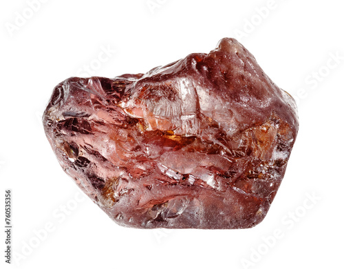 natural raw hyacinth zircon crystal cutout
