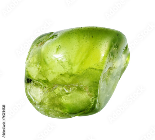 Quadro su tela specimen of natural tumbled peridot crystal cutout