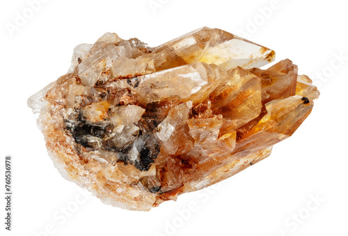 specimen of natural raw creedite rock cutout photo