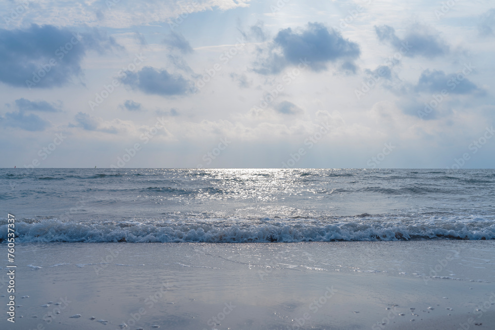 Waves breaking off the coast.