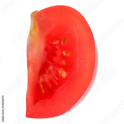 Realistic red tomato isolated on transparent background , suitable element for scenes project.
