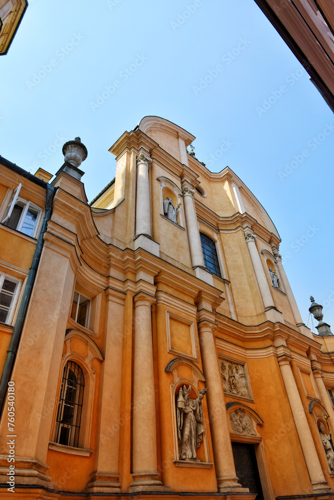 Church in Warsaw old town, Poland