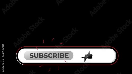 subscribe button animation with transparent background  photo