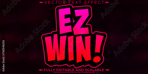 Editable text effect, editable emote icon and trendy customizable font style