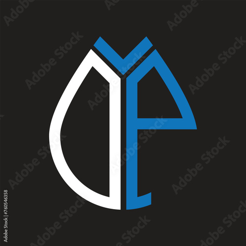 DP letter logo design on black background. DP creative initials letter logo concept. DP letter design.
 photo