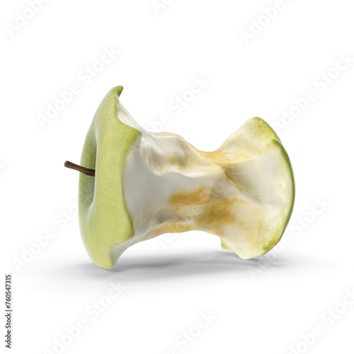 Photorealistic Rendering of an Apple Stub - Highlighting the Realism in Vray Delivery for 3D Modeling.