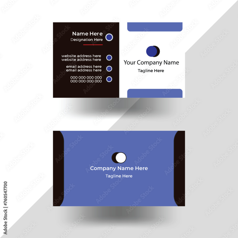  A highly versatile business card template that is designed for both corporate business and personal usage. Double-sided creative business card template.