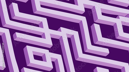 Purple maze on purple background. Loop Background Animation