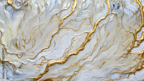 Ink Abstract: Pure White Paint with Watercolor Stone and Liquid Marble Texture, Modern Gold Glitter White Design Splash - Design Template, Wallpaper, Background - Artistic Luxury for Creative Projects