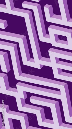 Purple maze on purple background. Loop Background Animation