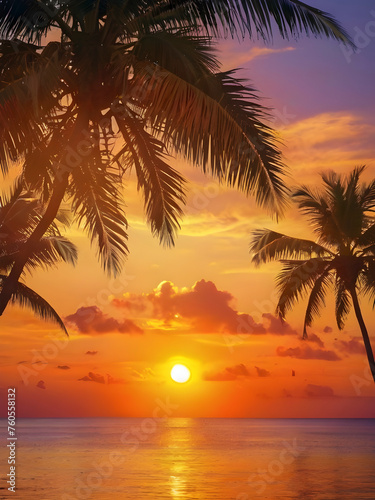 Golden Horizon. Embracing the Tropical Sunset © Francesco 
