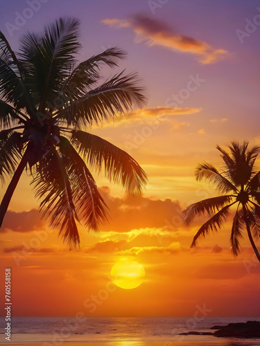 Radiant Twilight. A Tropical Sunset Spectacle