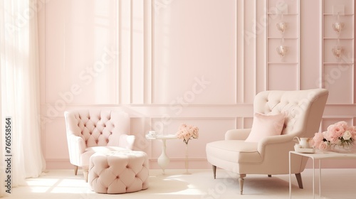 Cream and Soft Pink Infuse your space with elegance and romance using cream-colored walls and soft pink accents.
