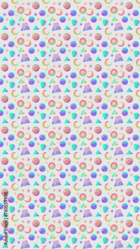 Pattern repeating shapes and colors. Loop Background Animation