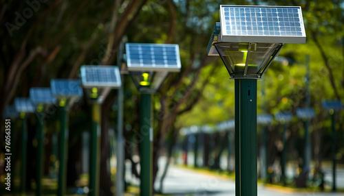 Solar panels as a source of electricity for street lights