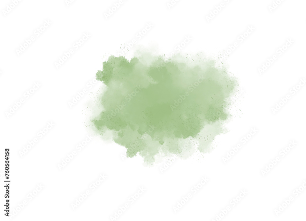 Abstract green watercolor on white background Hand drawn. Green brush stroke Isolated on White Background element spaint or elegant card design for birthday invite or wedding 