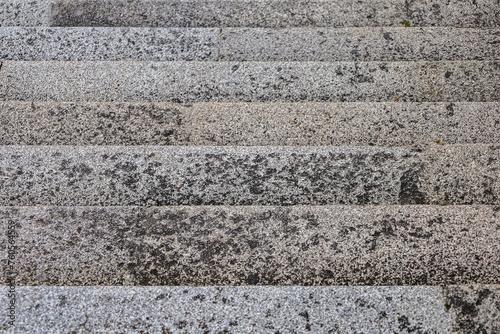 Textura de pedra granito nos degraus da escadaria monumental da Universidade de Coimbra  photo
