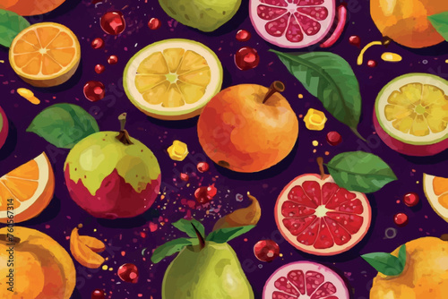 Vector illustration. Fruits, banner, poster, background for advertising.