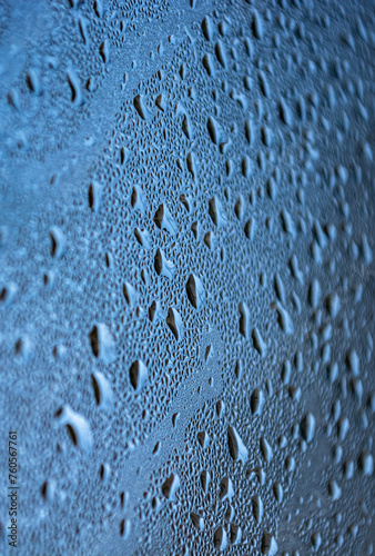 Water drops on the glass. Abstract background and texture for design.