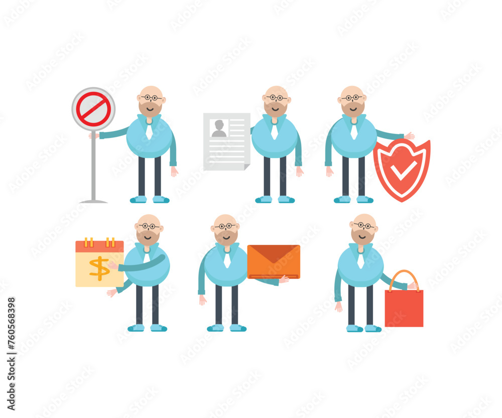 businessman characters set vector illustration businessman characters set vector illustration