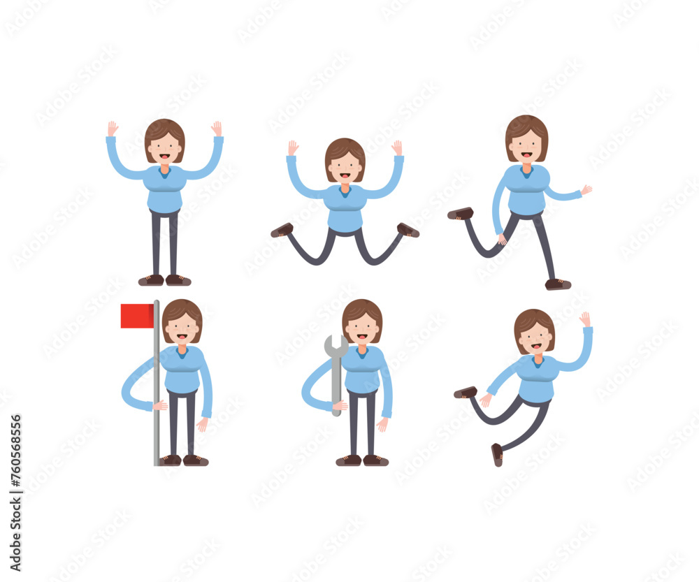 girl students in various poses vector illustration girl students in various poses vector illustration