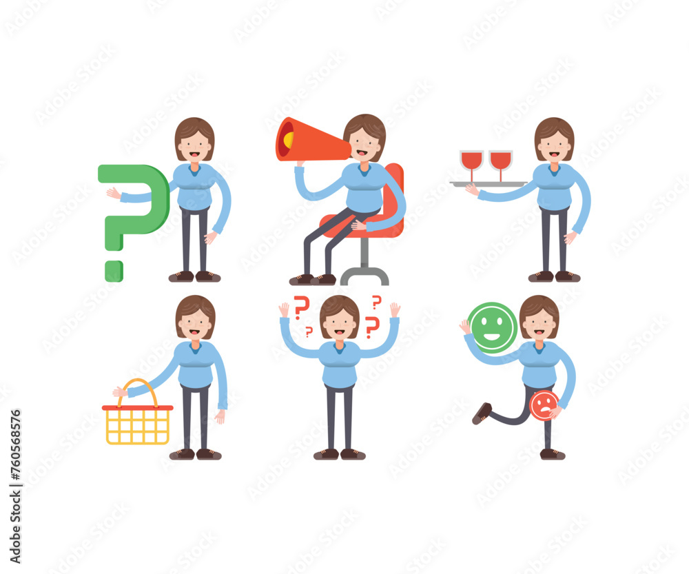 girl students in various poses vector illustration girl students in various poses vector illustration