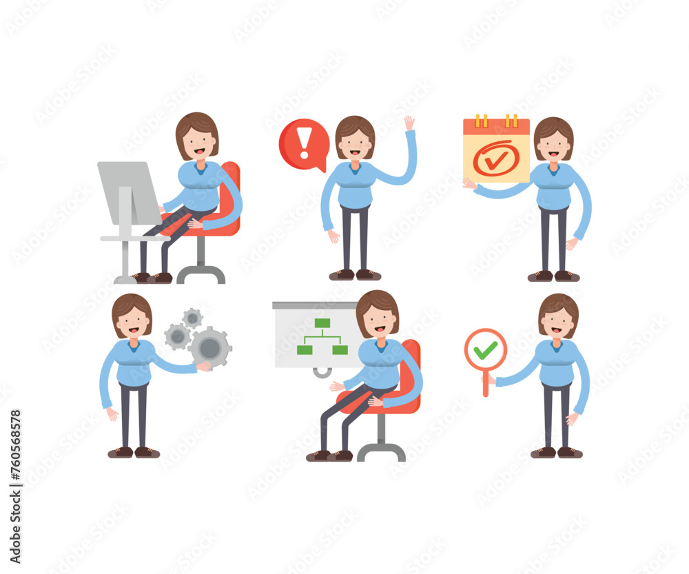 girl students in various poses vector illustration girl students in various poses vector illustration