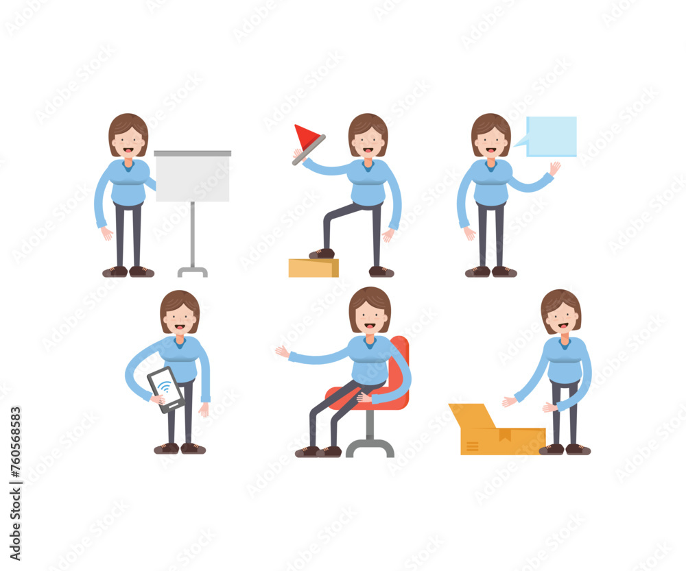 girl students in various poses vector illustration girl students in various poses vector illustration