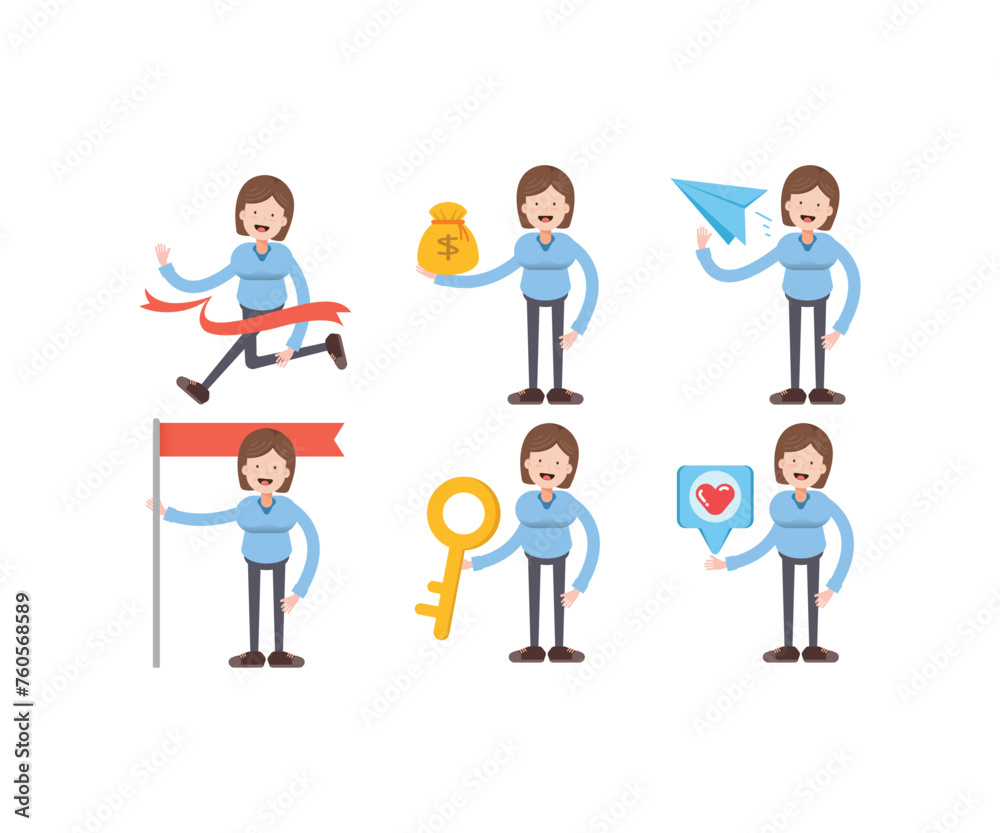 girl students in various poses vector illustration girl students in various poses vector illustration
