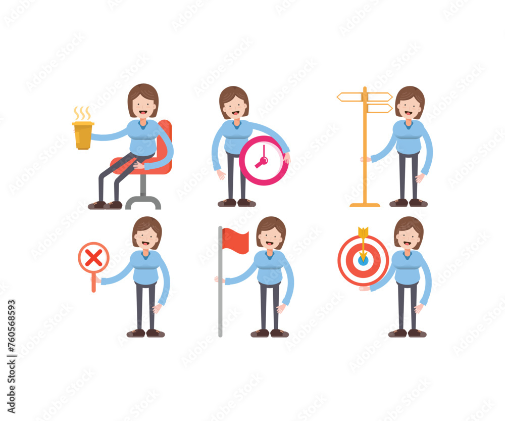 girl students in various poses vector illustration girl students in various poses vector illustration