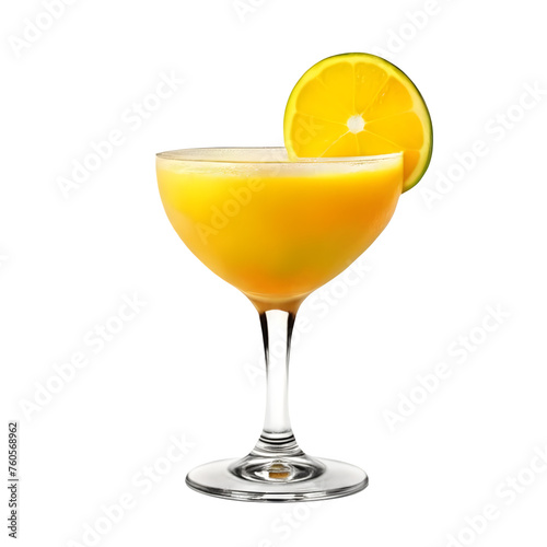 An Isolated Mango Daiquiri Cocktail Drink, Transparent Background, PNG